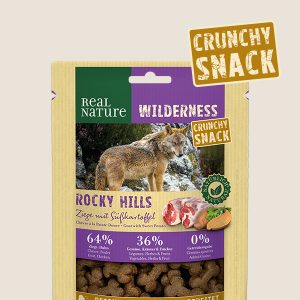 Real Nature priboljšek za pse Wilderness Crunchy snack 225 g